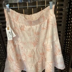 2PC Outfits Skirt & Top SIZE:(Large)(Color: Light Pink & White)